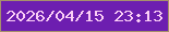 文字の大きさ：3、枠の色：a6906b、背景の色：6d1eb0、文字の色：fbcef6 無料ブログパーツのブログ時計