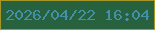 文字の大きさ：5、枠の色：a69625、背景の色：28613e、文字の色：4391a6 無料ブログパーツのブログ時計