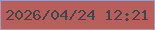 文字の大きさ：2、枠の色：a698be、背景の色：b65f5c、文字の色：424549 無料ブログパーツのブログ時計