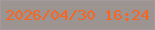 文字の大きさ：4、枠の色：a6999d、背景の色：9b9491、文字の色：f96421 無料ブログパーツのブログ時計