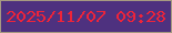 文字の大きさ：2、枠の色：a69a81、背景の色：4e317f、文字の色：ed243a 無料ブログパーツのブログ時計