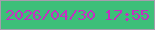 文字の大きさ：3、枠の色：a69dae、背景の色：3dbf79、文字の色：c52fc1 無料ブログパーツのブログ時計