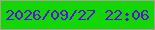 文字の大きさ：4、枠の色：a69f9c、背景の色：13d703、文字の色：5c0ce3 無料ブログパーツのブログ時計