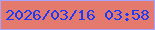 文字の大きさ：3、枠の色：a6a2fd、背景の色：e4796d、文字の色：1b39f8 無料ブログパーツのブログ時計