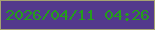 文字の大きさ：5、枠の色：a6a372、背景の色：53398c、文字の色：249e1a 無料ブログパーツのブログ時計