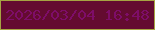 文字の大きさ：4、枠の色：a6a442、背景の色：640b30、文字の色：7e0d68 無料ブログパーツのブログ時計