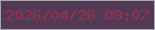 文字の大きさ：2、枠の色：a6a7b1、背景の色：533955、文字の色：99314e 無料ブログパーツのブログ時計
