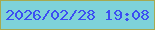 文字の大きさ：1、枠の色：a6a950、背景の色：7ed2d9、文字の色：3c4ef2 無料ブログパーツのブログ時計