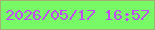 文字の大きさ：2、枠の色：a6af73、背景の色：78f966、文字の色：c14bf6 無料ブログパーツのブログ時計
