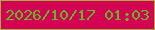 文字の大きさ：3、枠の色：a6b042、背景の色：d30252、文字の色：61b926 無料ブログパーツのブログ時計