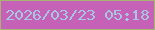 文字の大きさ：3、枠の色：a6b371、背景の色：c562b8、文字の色：a9c6e0 無料ブログパーツのブログ時計