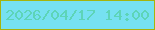 文字の大きさ：5、枠の色：a6b40c、背景の色：76e1f1、文字の色：5dd4b7 無料ブログパーツのブログ時計