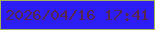 文字の大きさ：3、枠の色：a6b656、背景の色：2d1ef6、文字の色：57244d 無料ブログパーツのブログ時計