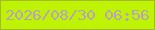 文字の大きさ：5、枠の色：a6b82b、背景の色：bef302、文字の色：baa0c4 無料ブログパーツのブログ時計