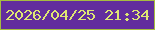 文字の大きさ：5、枠の色：a6bd40、背景の色：622d9d、文字の色：dee773 無料ブログパーツのブログ時計