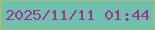 文字の大きさ：2、枠の色：a6c070、背景の色：70c0b0、文字の色：9e3692 無料ブログパーツのブログ時計
