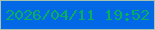 文字の大きさ：5、枠の色：a6c3b2、背景の色：0268e5、文字の色：06b060 無料ブログパーツのブログ時計