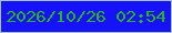 文字の大きさ：5、枠の色：a6c5c6、背景の色：1712fc、文字の色：29b417 無料ブログパーツのブログ時計