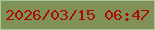 文字の大きさ：1、枠の色：a6c797、背景の色：819259、文字の色：ad0c01 無料ブログパーツのブログ時計