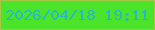 文字の大きさ：3、枠の色：a6c846、背景の色：4ce42a、文字の色：27bac2 無料ブログパーツのブログ時計