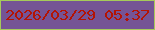文字の大きさ：5、枠の色：a6ca5a、背景の色：755495、文字の色：b41304 無料ブログパーツのブログ時計