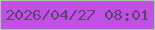 文字の大きさ：1、枠の色：a6cda8、背景の色：c151e4、文字の色：5e4172 無料ブログパーツのブログ時計
