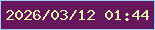 文字の大きさ：4、枠の色：a6cdf1、背景の色：66165d、文字の色：e4f1ab 無料ブログパーツのブログ時計