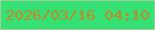 文字の大きさ：4、枠の色：a6ce9c、背景の色：35e074、文字の色：c18627 無料ブログパーツのブログ時計
