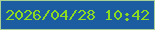 文字の大きさ：5、枠の色：a6d096、背景の色：1c5ca1、文字の色：8cdb22 無料ブログパーツのブログ時計