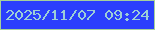 文字の大きさ：2、枠の色：a6d19a、背景の色：2b3ffc、文字の色：9dced7 無料ブログパーツのブログ時計