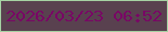 文字の大きさ：1、枠の色：a6d2a3、背景の色：59414f、文字の色：790665 無料ブログパーツのブログ時計