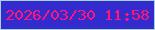 文字の大きさ：1、枠の色：a6d3e0、背景の色：342bcf、文字の色：fe1776 無料ブログパーツのブログ時計