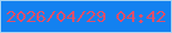 文字の大きさ：4、枠の色：a6d3f2、背景の色：1381f0、文字の色：e14f6a 無料ブログパーツのブログ時計