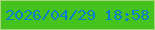 文字の大きさ：1、枠の色：a6d57c、背景の色：45c21c、文字の色：087fcd 無料ブログパーツのブログ時計