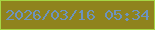 文字の大きさ：5、枠の色：a6d644、背景の色：8f831d、文字の色：6d93bd 無料ブログパーツのブログ時計
