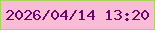 文字の大きさ：4、枠の色：a6d658、背景の色：f8bcd7、文字の色：6b0869 無料ブログパーツのブログ時計