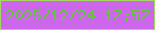 文字の大きさ：2、枠の色：a6d662、背景の色：cc67ec、文字の色：60c839 無料ブログパーツのブログ時計