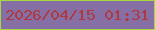 文字の大きさ：2、枠の色：a6d73c、背景の色：866fa4、文字の色：ad3a3f 無料ブログパーツのブログ時計