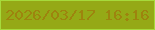 文字の大きさ：5、枠の色：a6da3b、背景の色：95a916、文字の色：9d840e 無料ブログパーツのブログ時計