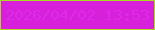 文字の大きさ：3、枠の色：a6de1e、背景の色：d81fd9、文字の色：dd2beb 無料ブログパーツのブログ時計