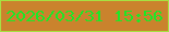 文字の大きさ：3、枠の色：a6e142、背景の色：ca832d、文字の色：1ce826 無料ブログパーツのブログ時計