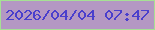 文字の大きさ：1、枠の色：a6e194、背景の色：b498c3、文字の色：493fcc 無料ブログパーツのブログ時計