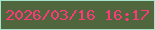 文字の大きさ：2、枠の色：a6e3cd、背景の色：50663c、文字の色：fb3a79 無料ブログパーツのブログ時計