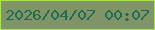 文字の大きさ：1、枠の色：a6e550、背景の色：809567、文字の色：216b55 無料ブログパーツのブログ時計