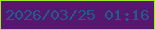 文字の大きさ：3、枠の色：a6e62a、背景の色：56176f、文字の色：245b8d 無料ブログパーツのブログ時計