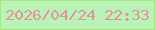 文字の大きさ：3、枠の色：a6e979、背景の色：baf3b7、文字の色：e3939c 無料ブログパーツのブログ時計