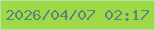 文字の大きさ：2、枠の色：a6eba8、背景の色：a0d947、文字の色：568880 無料ブログパーツのブログ時計