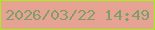 文字の大きさ：4、枠の色：a6ed1b、背景の色：e6a292、文字の色：7f9f68 無料ブログパーツのブログ時計