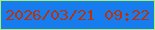 文字の大きさ：4、枠の色：a6f070、背景の色：177cee、文字の色：b6330b 無料ブログパーツのブログ時計