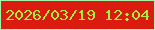 文字の大きさ：1、枠の色：a6f0ab、背景の色：dc1b10、文字の色：a5ef3e 無料ブログパーツのブログ時計